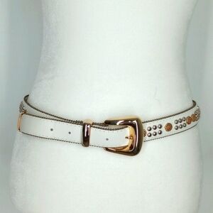 Retro Studded Leather Belt Size M/L